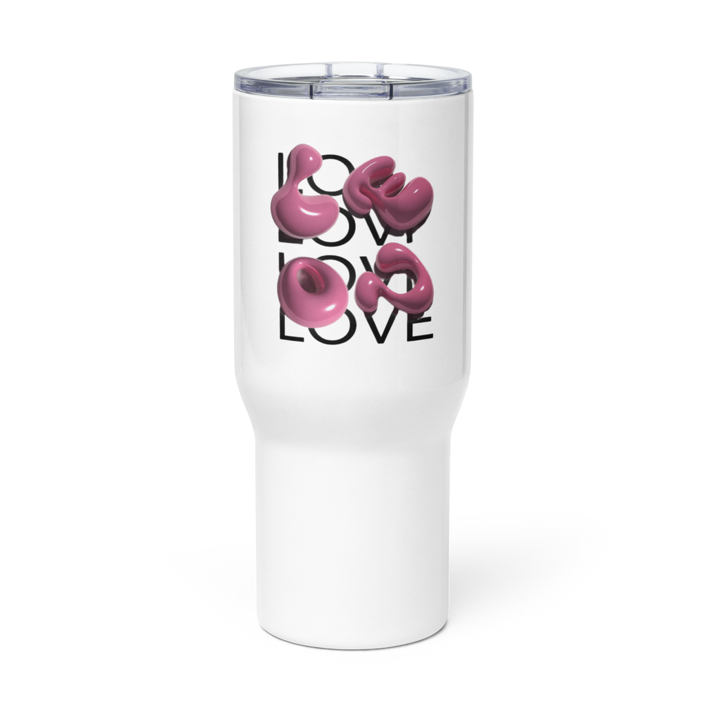 Travel mug with a handle