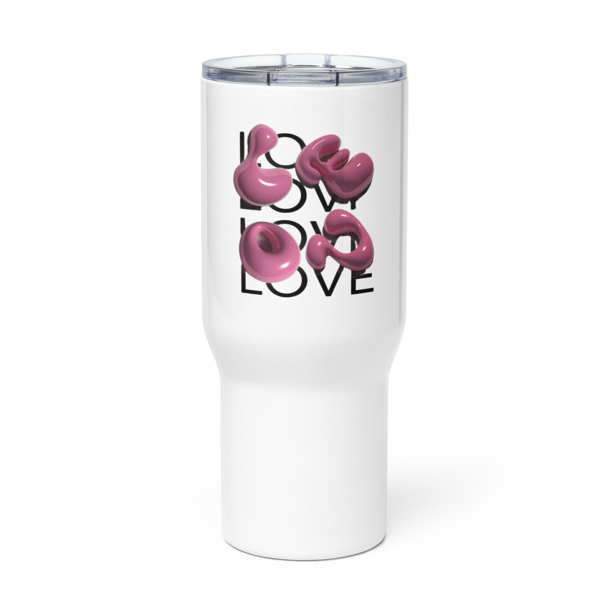 Travel mug with a handle