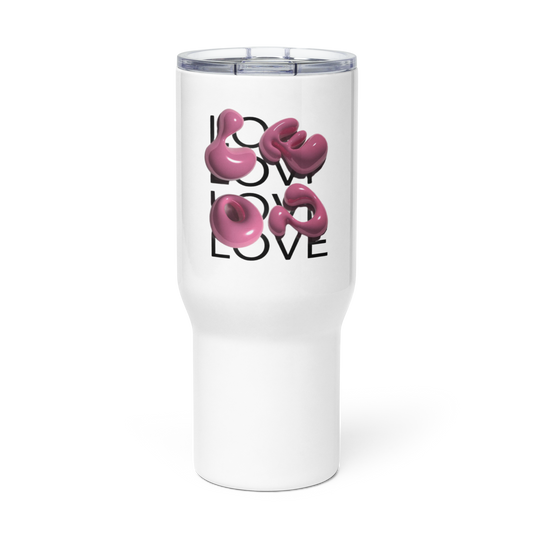 Travel mug with a handle